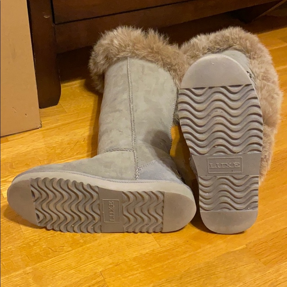 Australia Luxe Nordic Angel gray fur boots - Picture 10 of 11